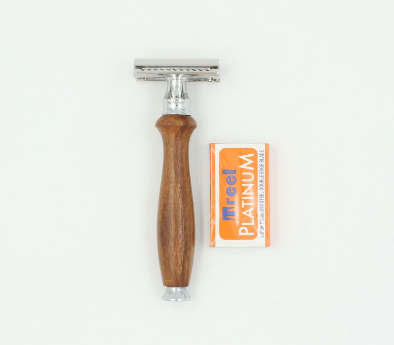 Professional 3 Pcs Safety Razor Set White Handles